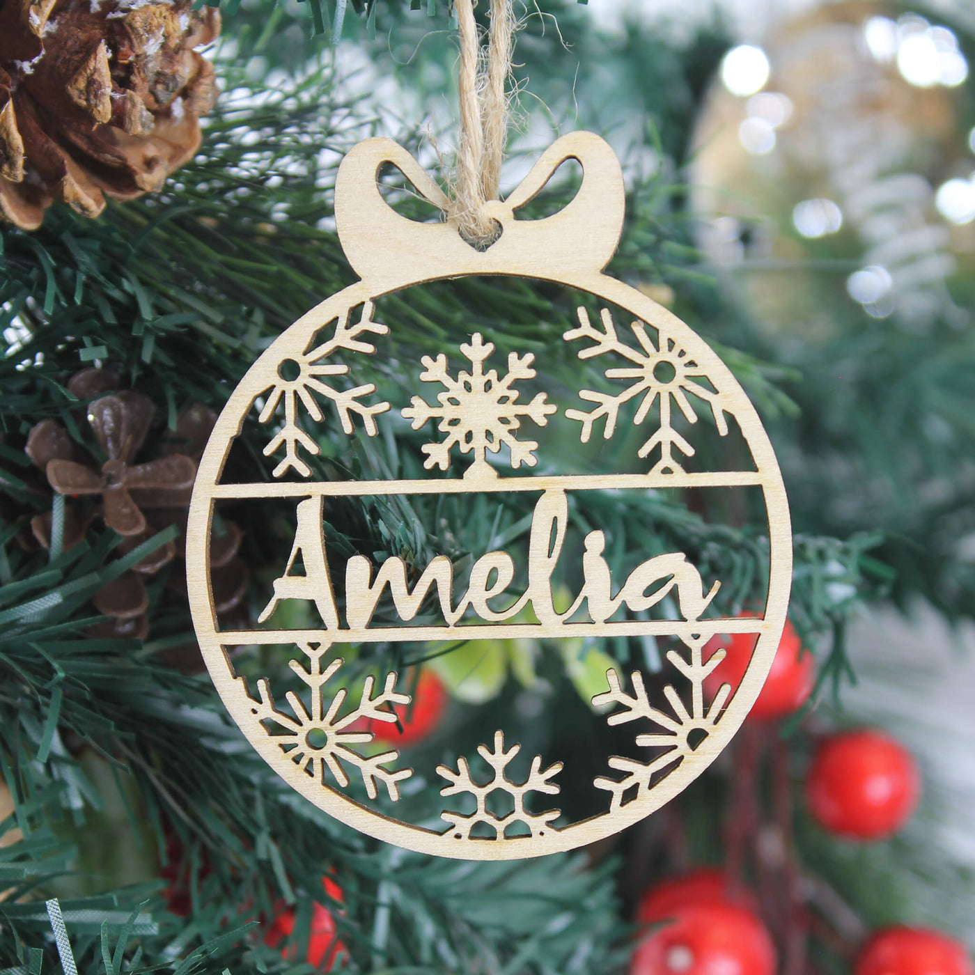personalised christmas baubles