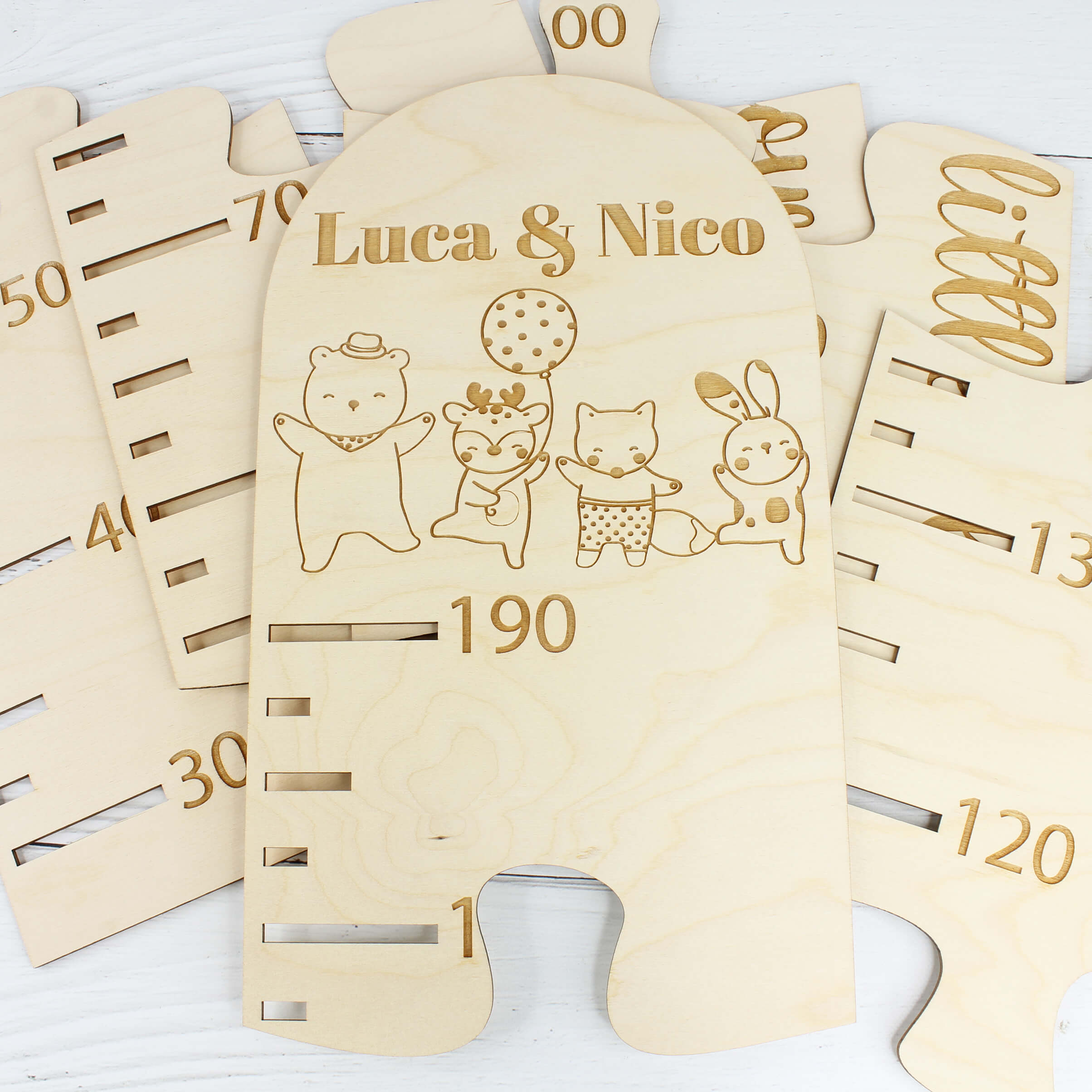 Personalised Wooden Height Chart – Meridian Etch