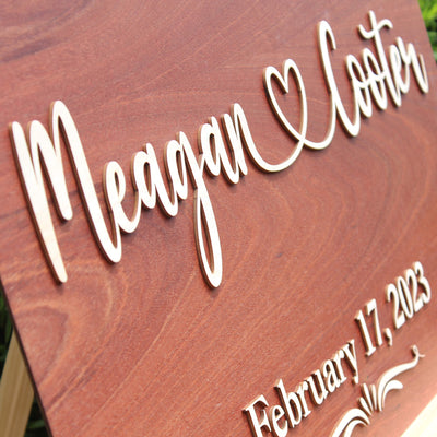 rustic wedding sign