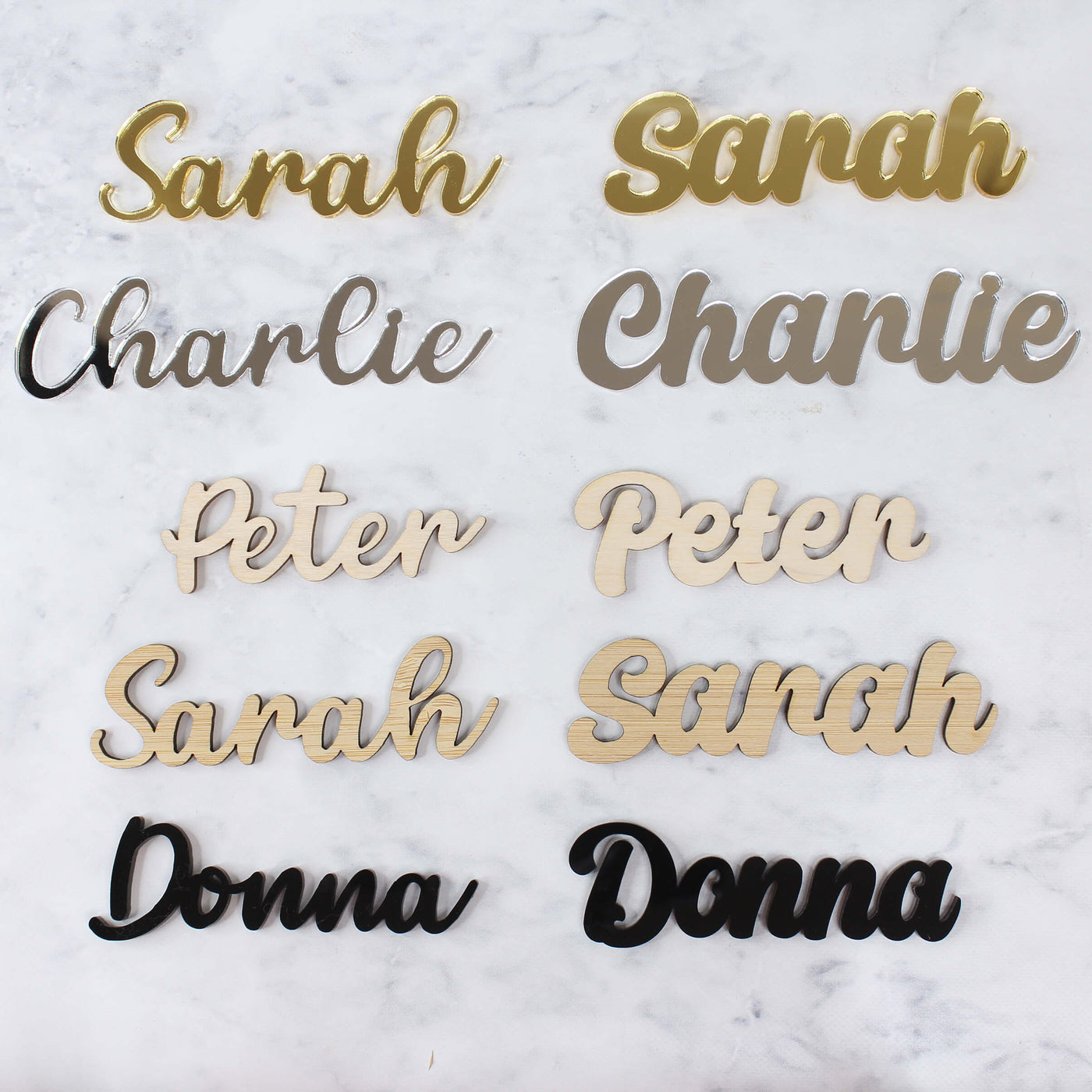 wedding name place cards