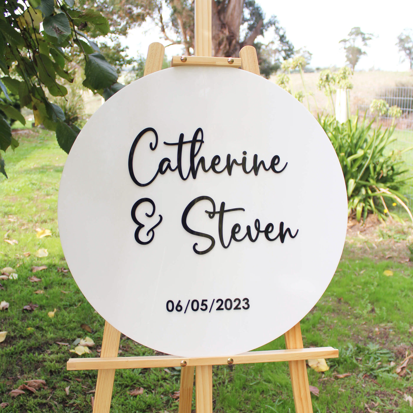 acrylic wedding sign