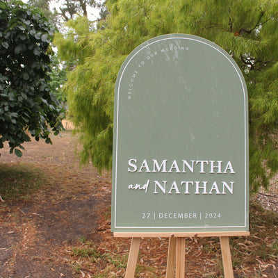 arch wedding sign