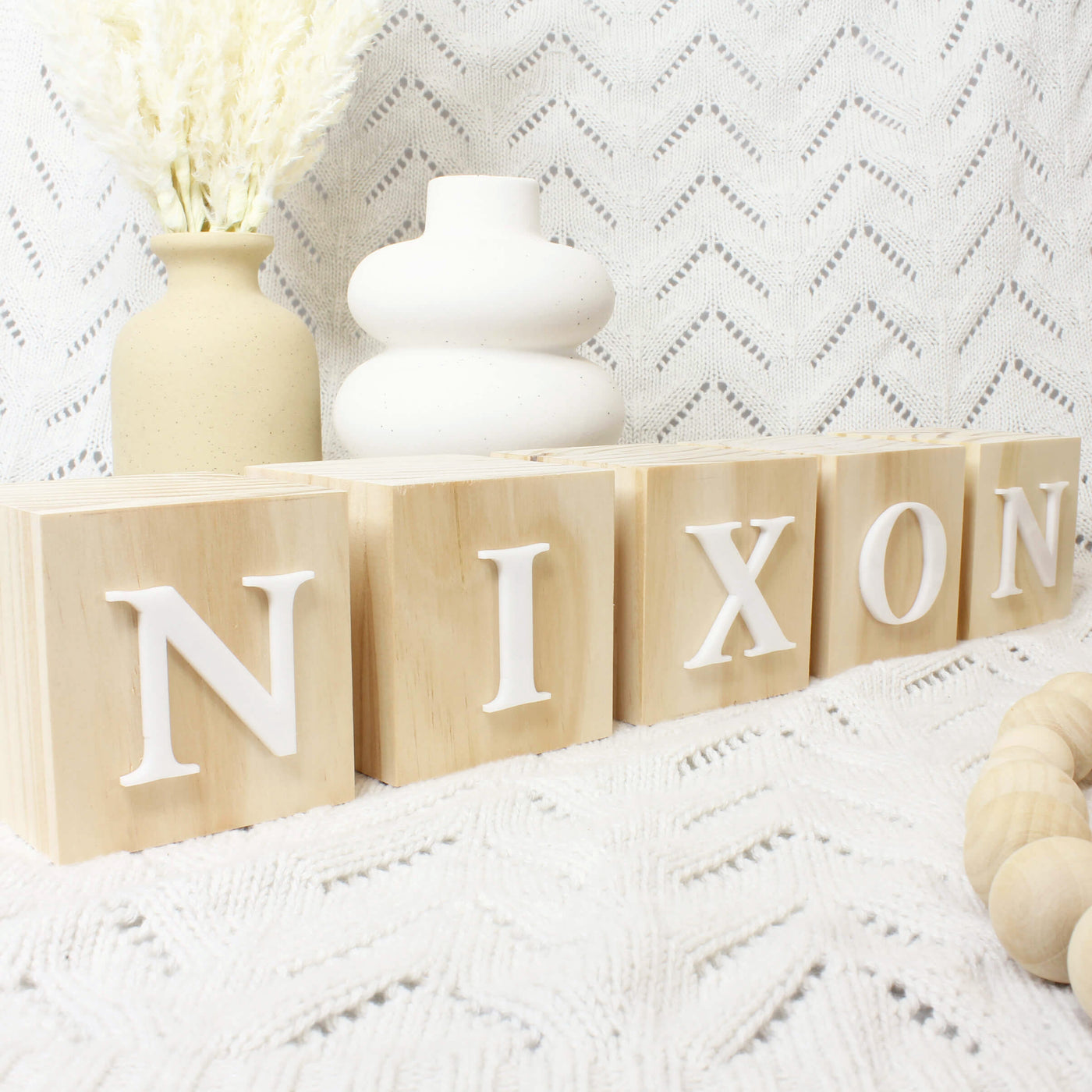 Name Block Mit Personalised Wooden Letter Blocks - Large – Meridian Etch