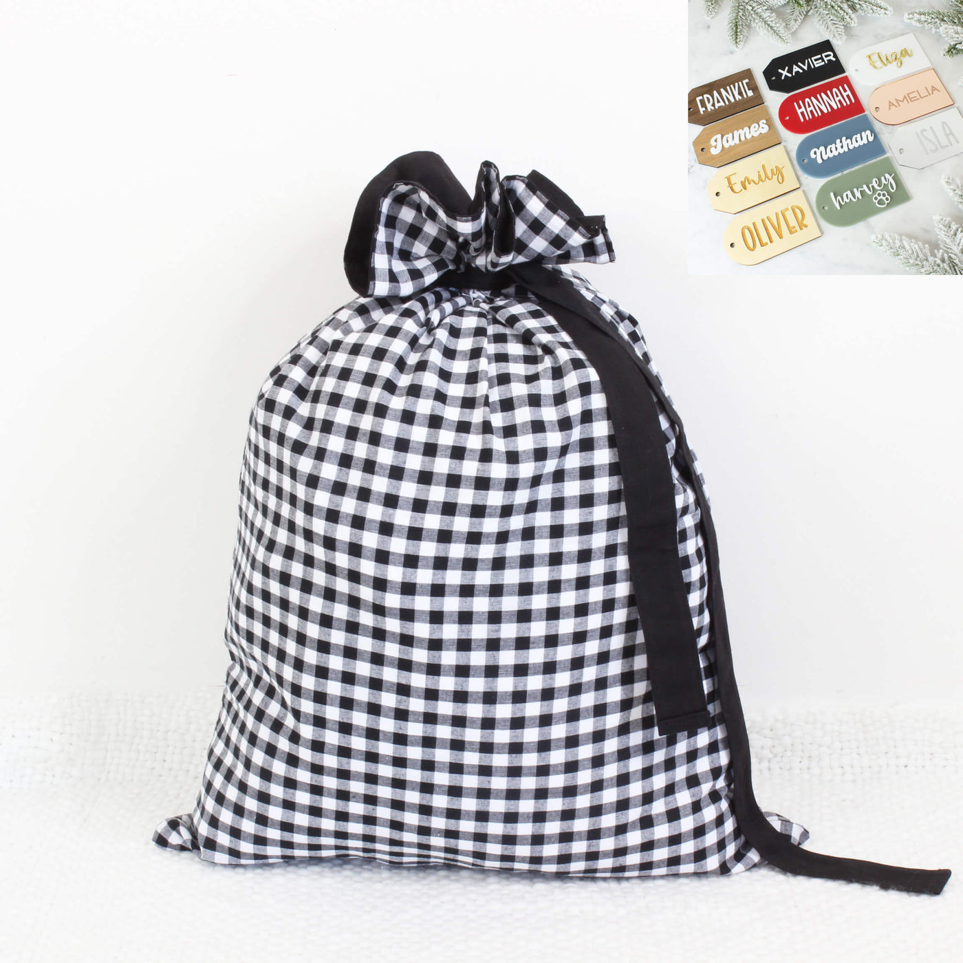 black santa bag