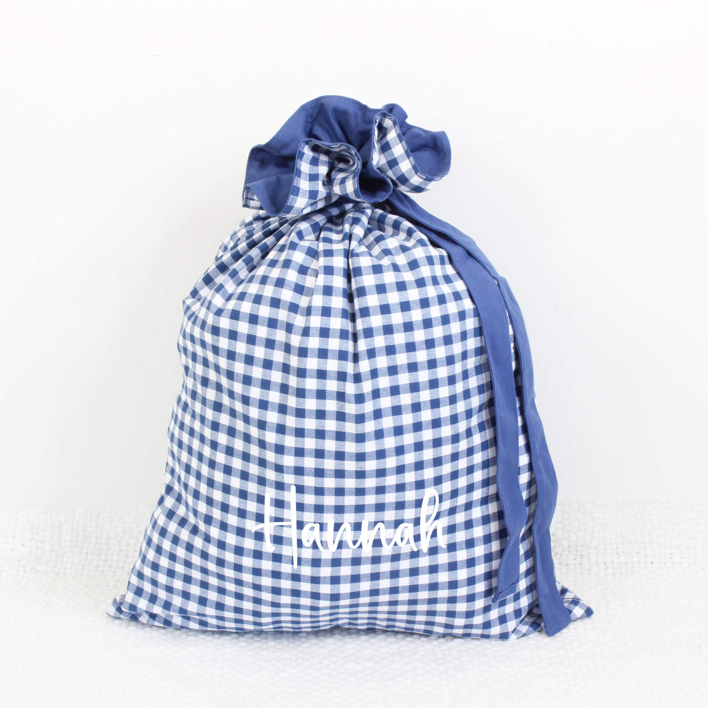 personalised blue santa sack