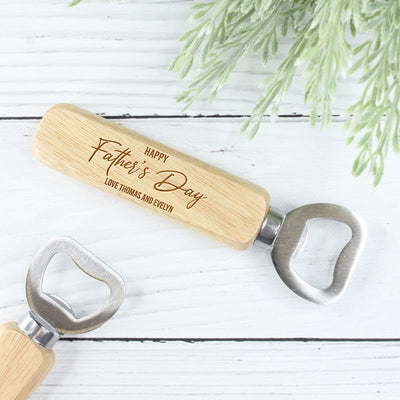 wooden bottle opener fathers day