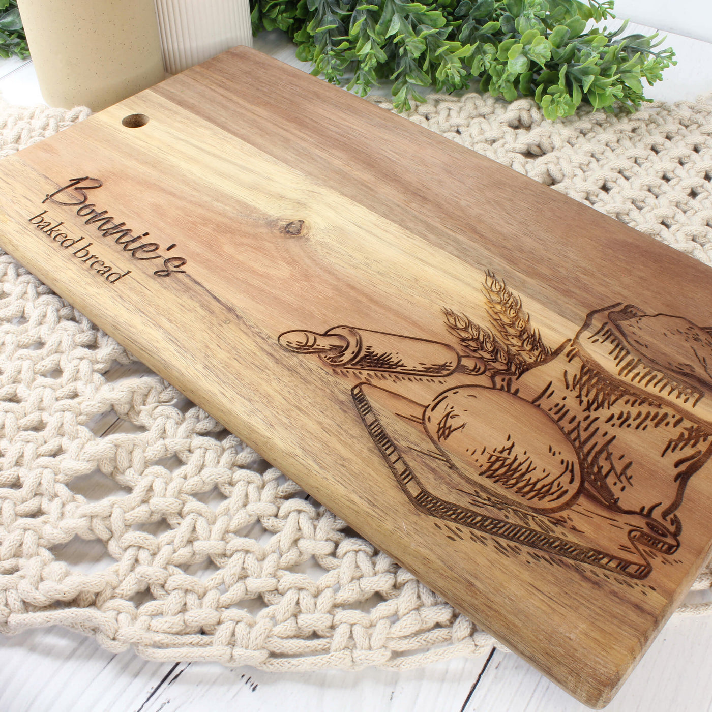 engraved bread board