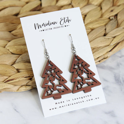 christmas tree earrings