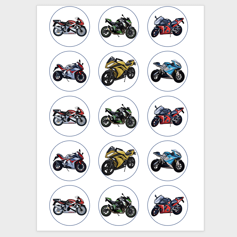 Edible Images - Motorbikes