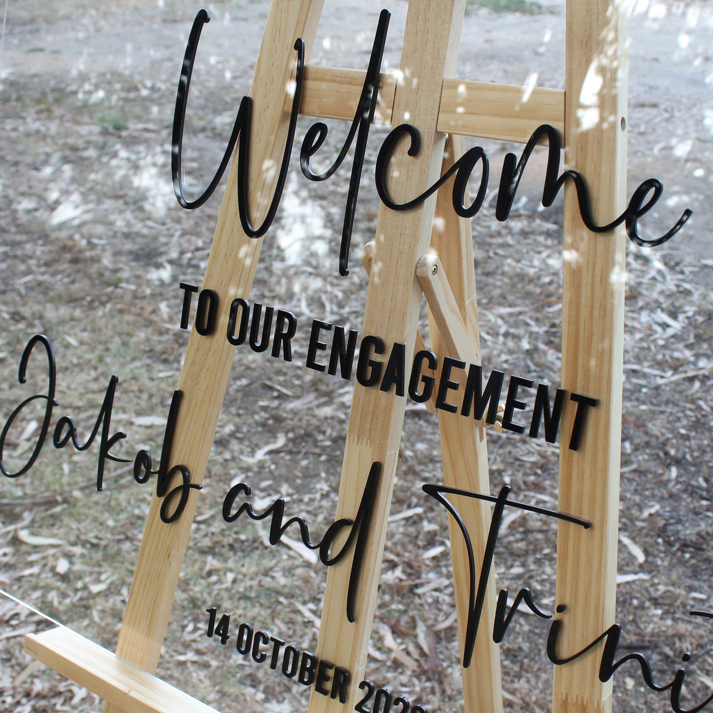 engagement party welcome sign