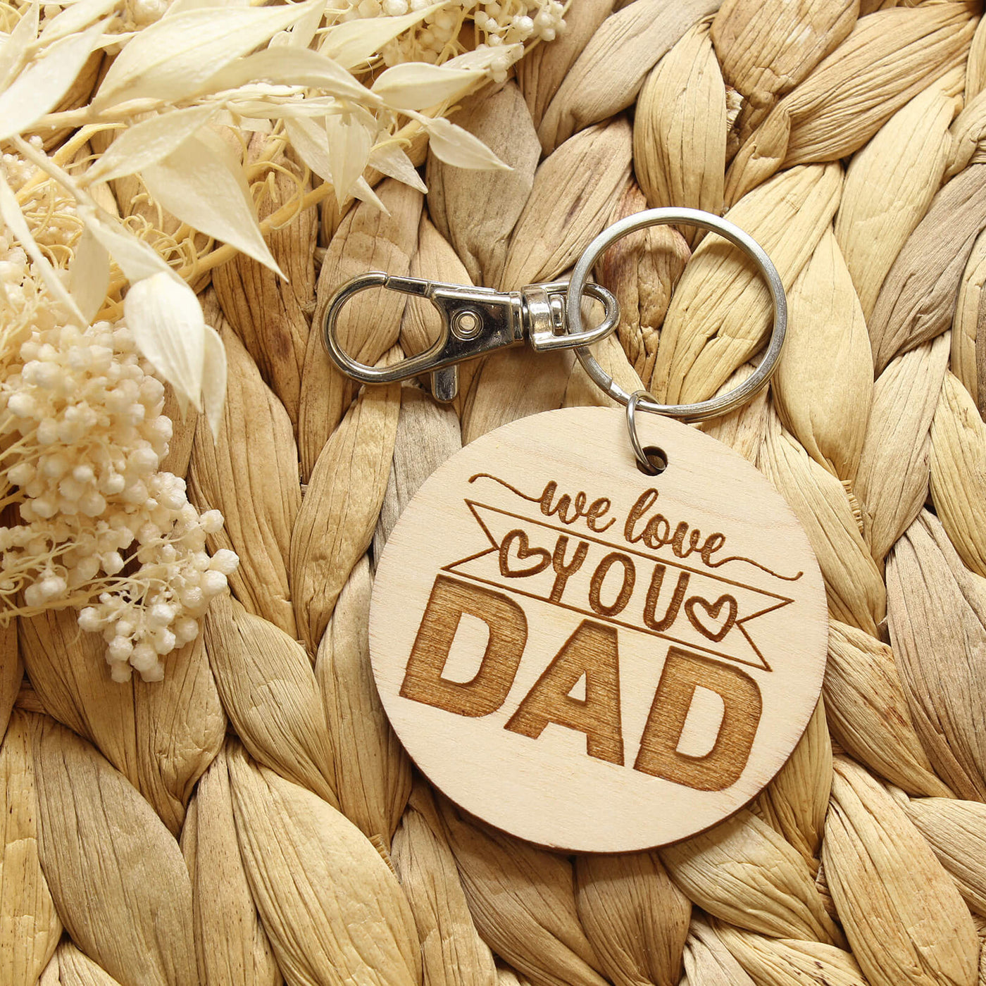 fathers day keyring - we love you dad