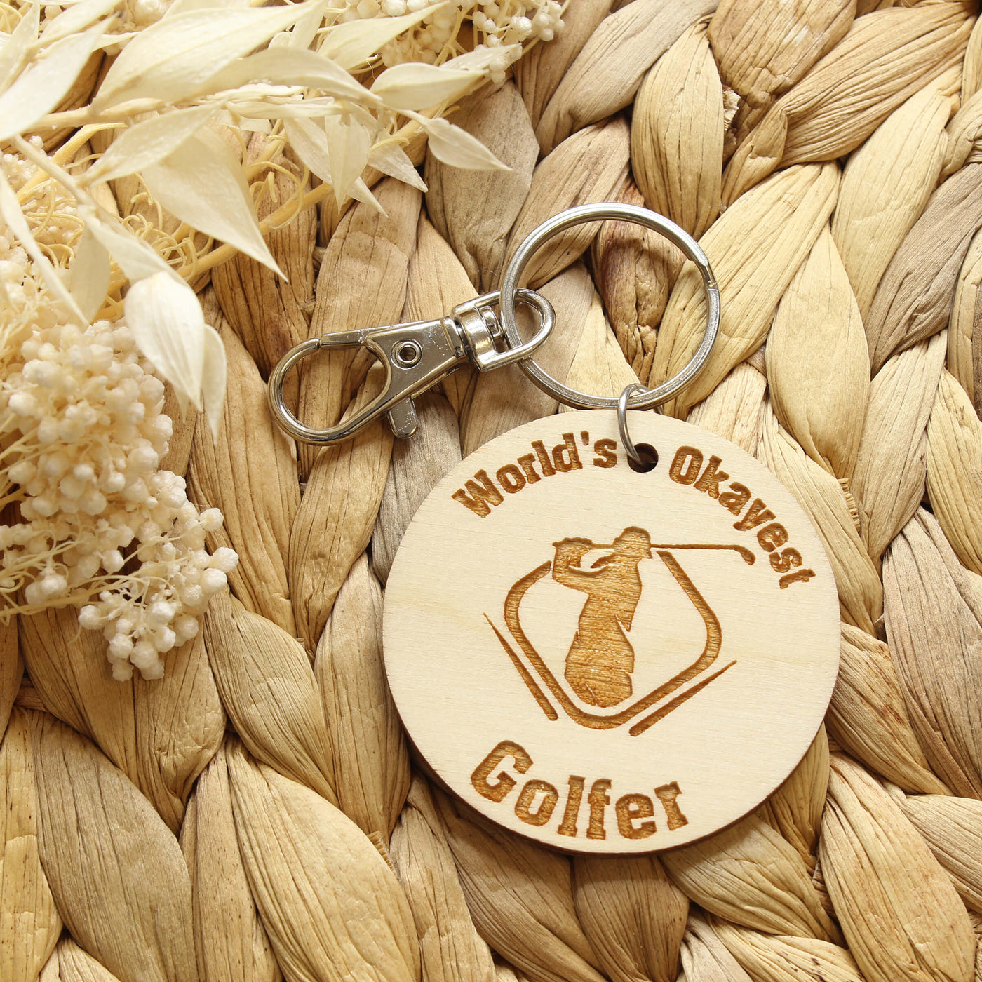 cheap golf gift keyring