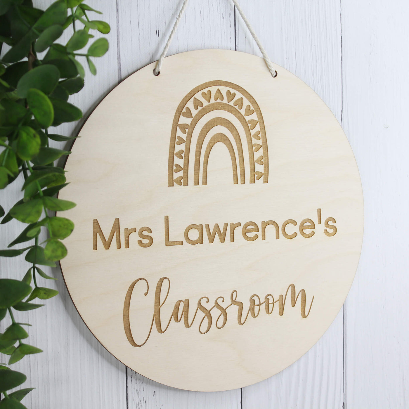 unique personalised classroom sign