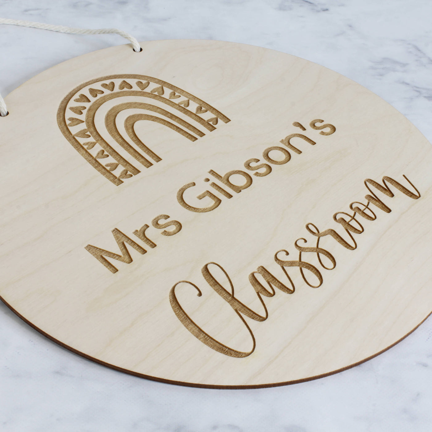 personalised classroom sign for teacher