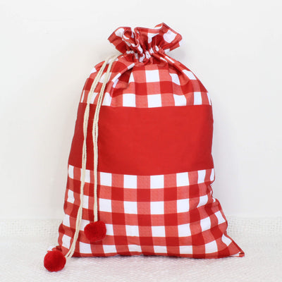 red santa sack