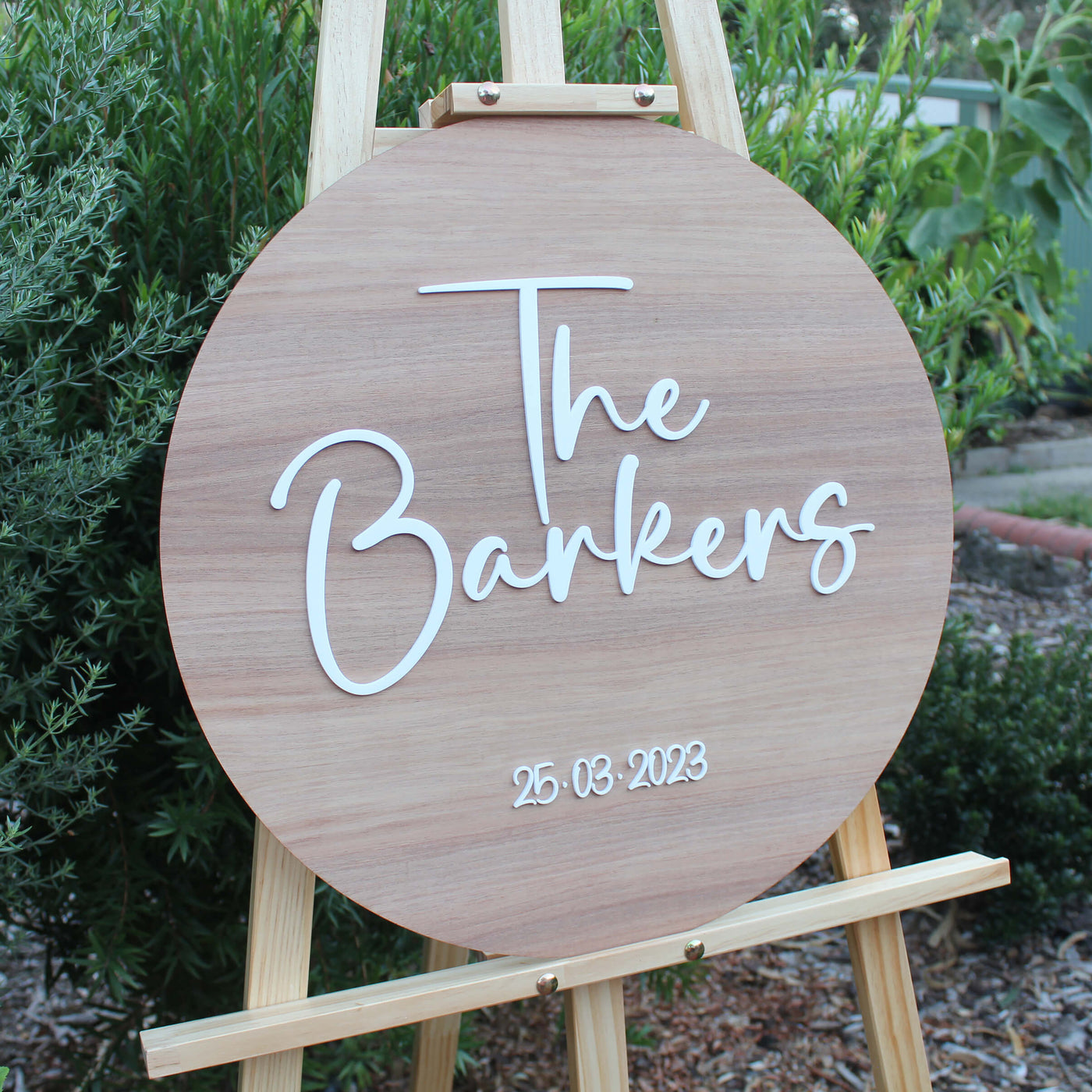 wedding signs on wood