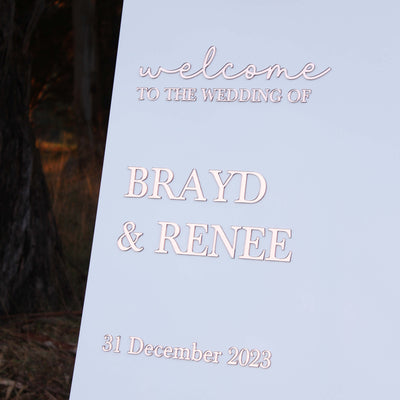 welcome wedding sign