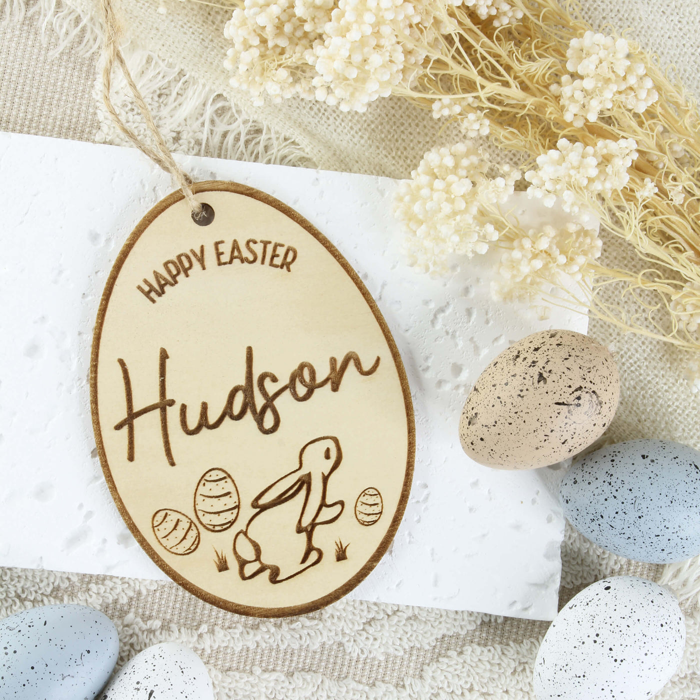 personalised easter name tag