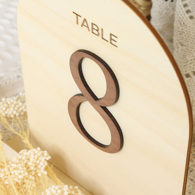 wooden table number