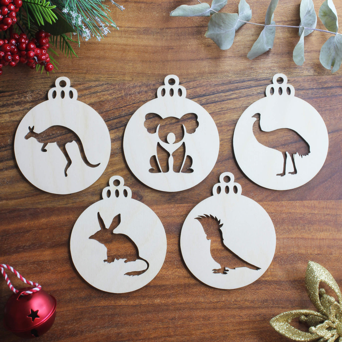 Australia Christmas Tree Decorations Animals Meridian Etch australia-christmas-tree-decorations-animals-meridian-etch