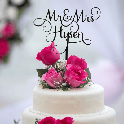Wedding Cake Topper - Single Layer