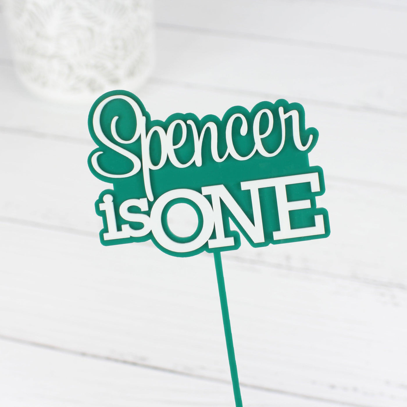 Personalised 1st Birthday Topper - Acrylic Double Layer