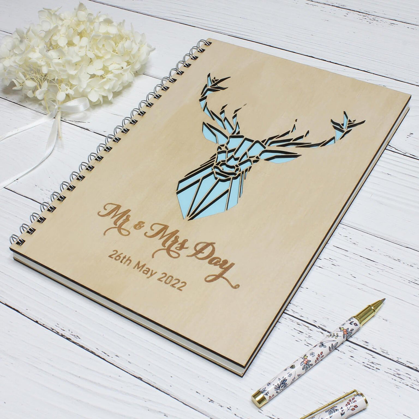 Stag wedding guest book
