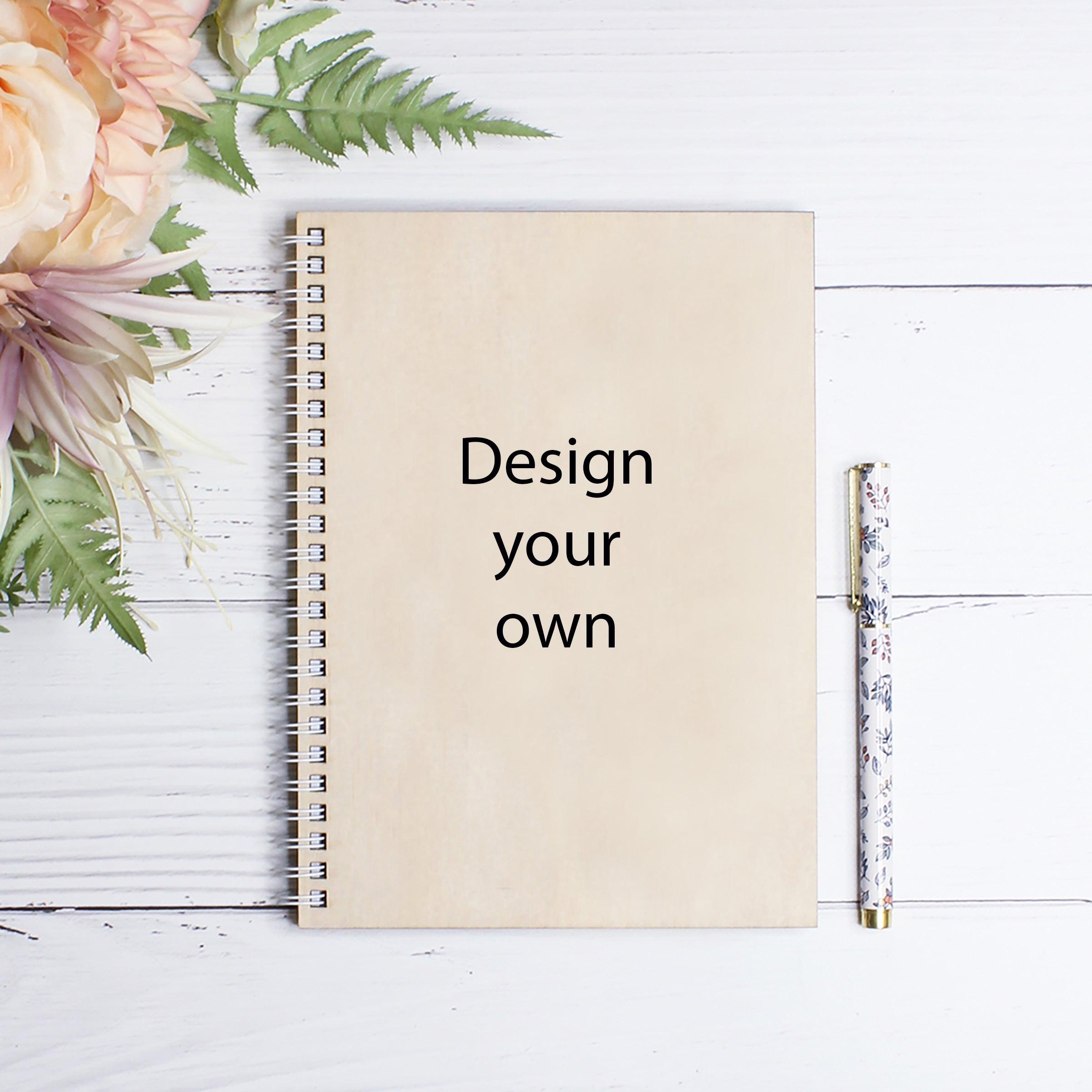 Custom Wooden Notebook – Meridian Etch