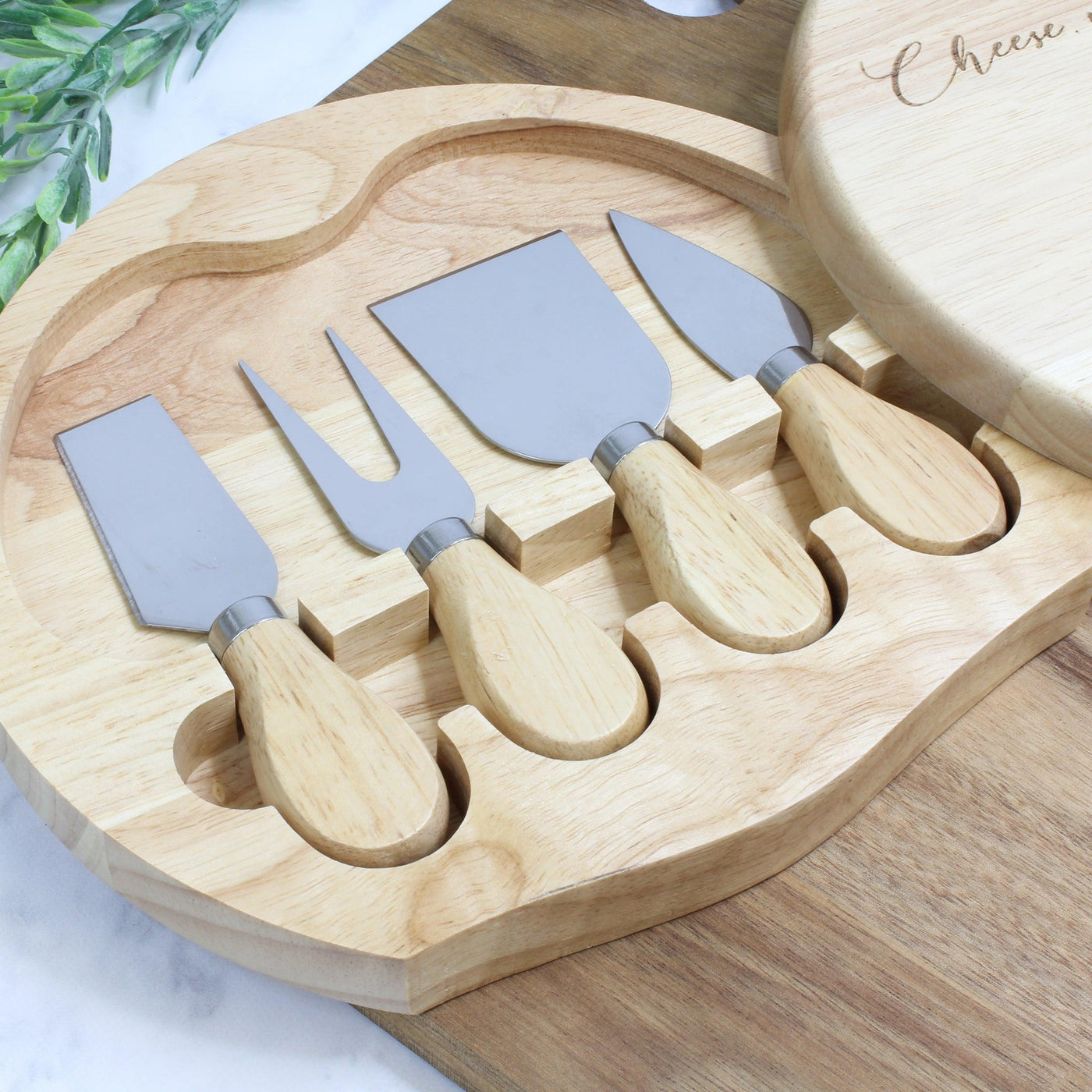 Personalised Cheese Board & Knife Set