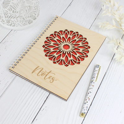 Personalised Wooden Notebook - Mandala 2