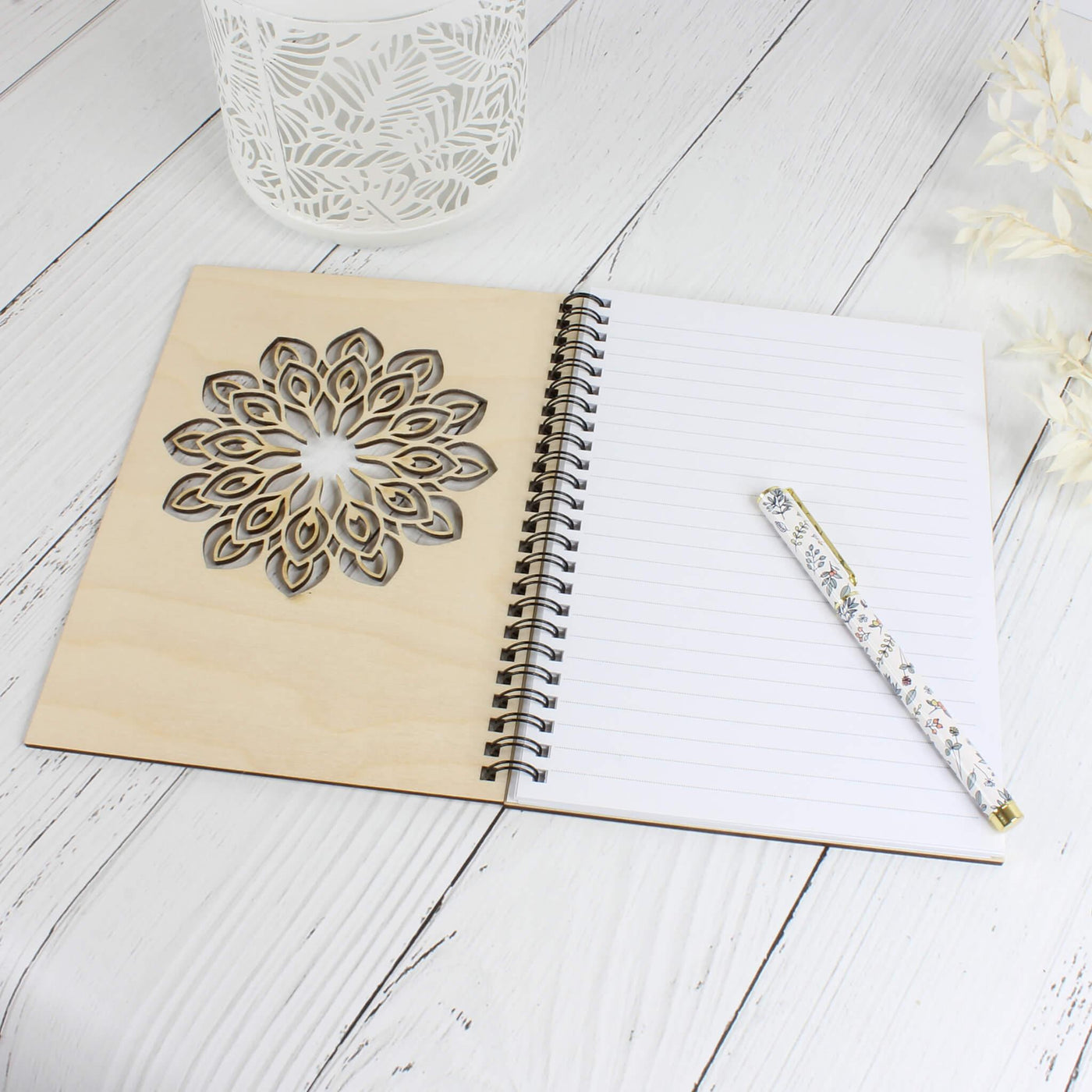 Personalised Wooden Notebook - Mandala 2