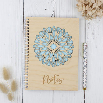 Personalised Wooden Notebook - Mandala 2