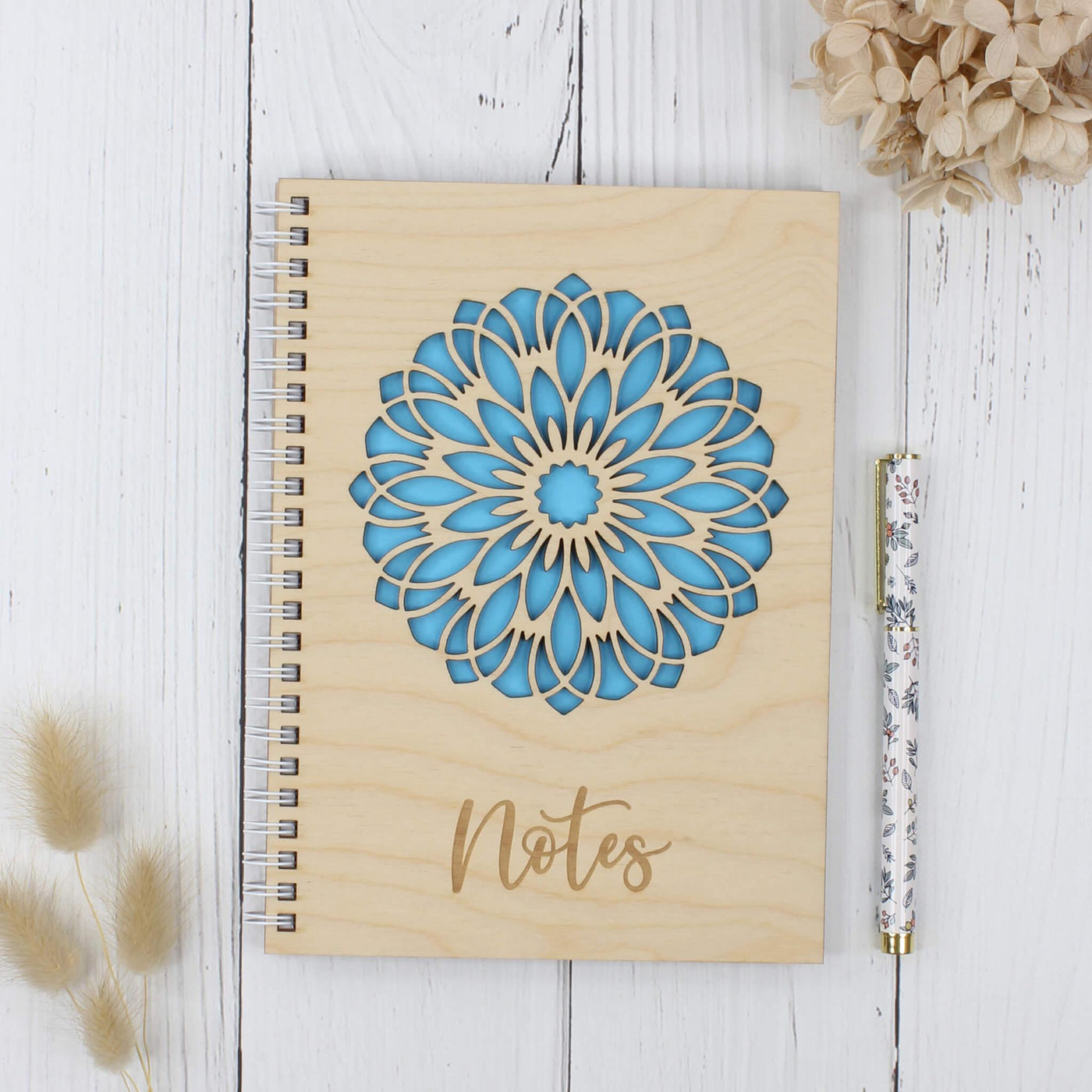 Personalised Wooden Notebook - Mandala 2