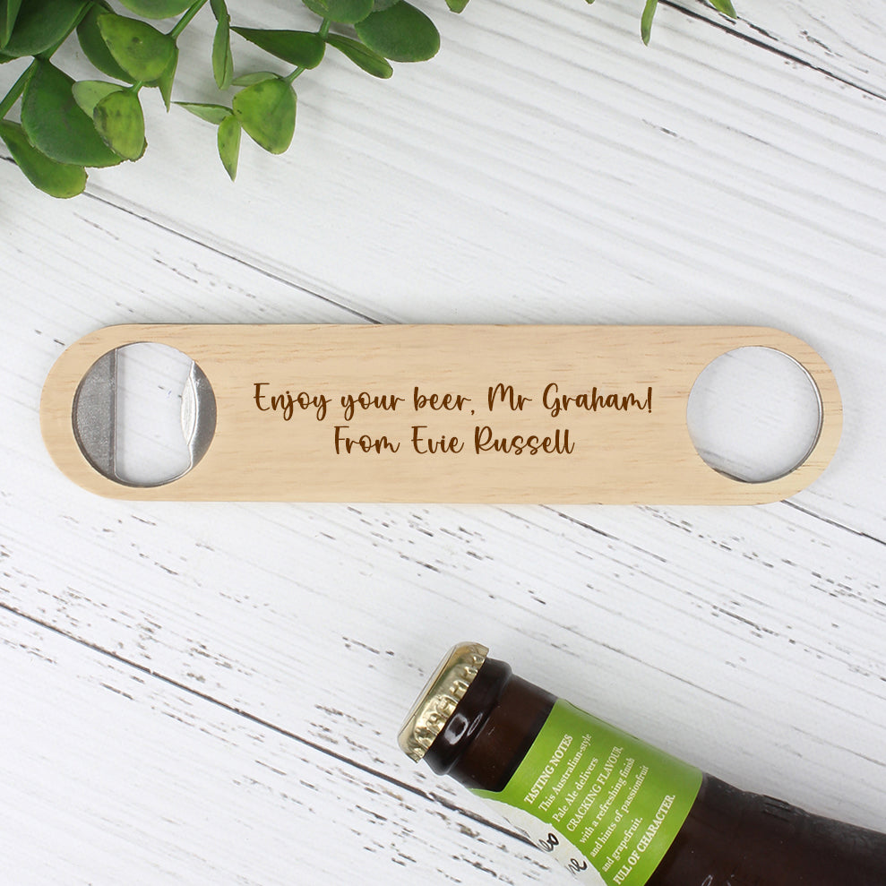 unique teach gift - wooden bottle opener