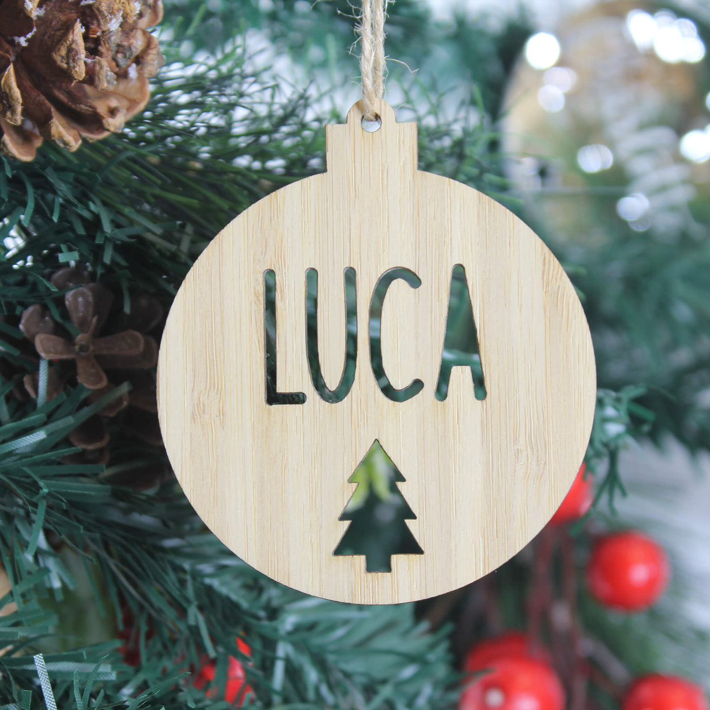 Personalised wooden Christmas ornaments australia