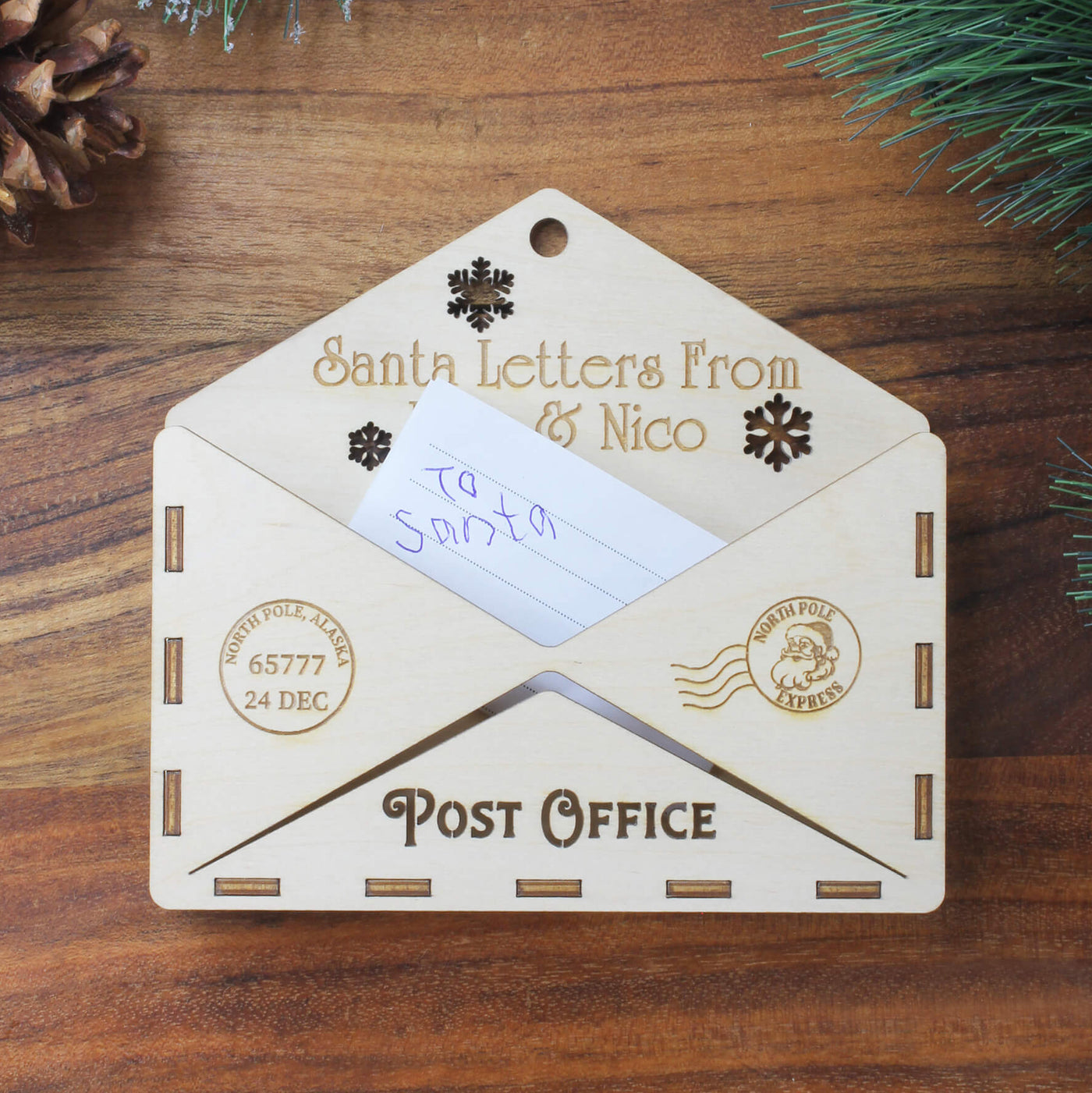 Santa Post Box Note Santa Letter Envelope - Letter to Santa โ Meridian Etch