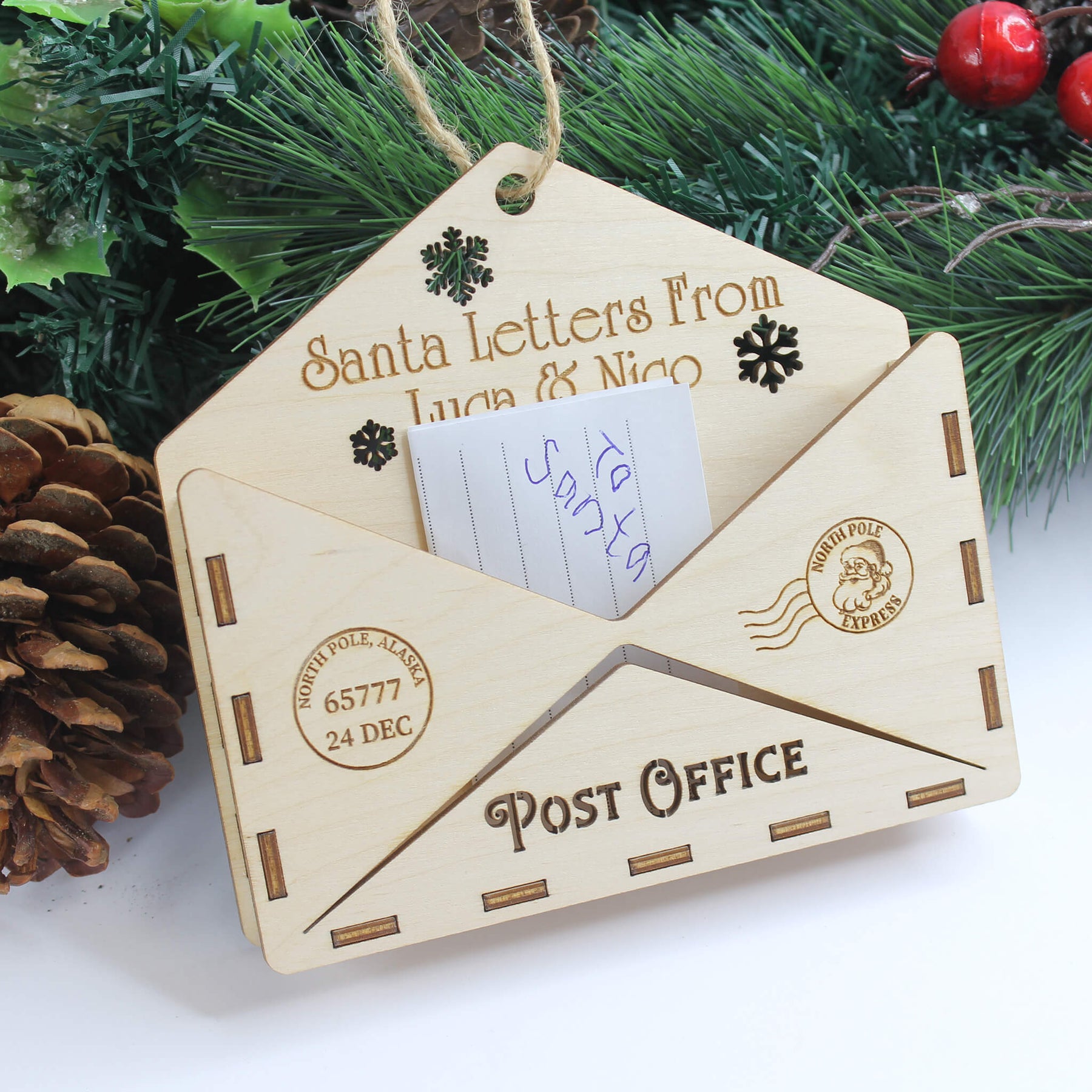 Santa Post Box Note Santa Letter Envelope - Letter to Santa โ Meridian Etch