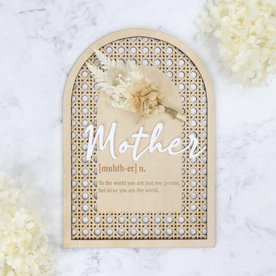 Rattan Mother Arch Plaque