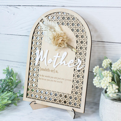 Rattan Mother Arch Plaque