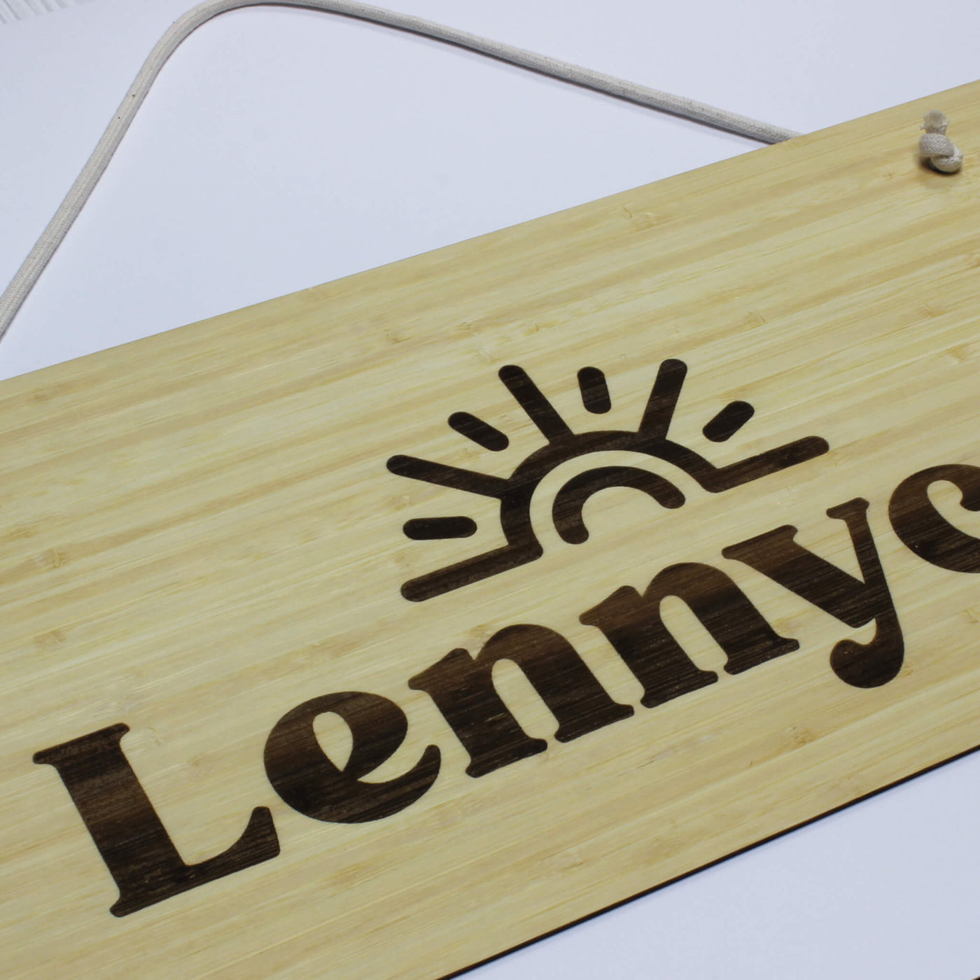 Wooden Laser Cut Rectangle Business Market Sign – Meridian Etch