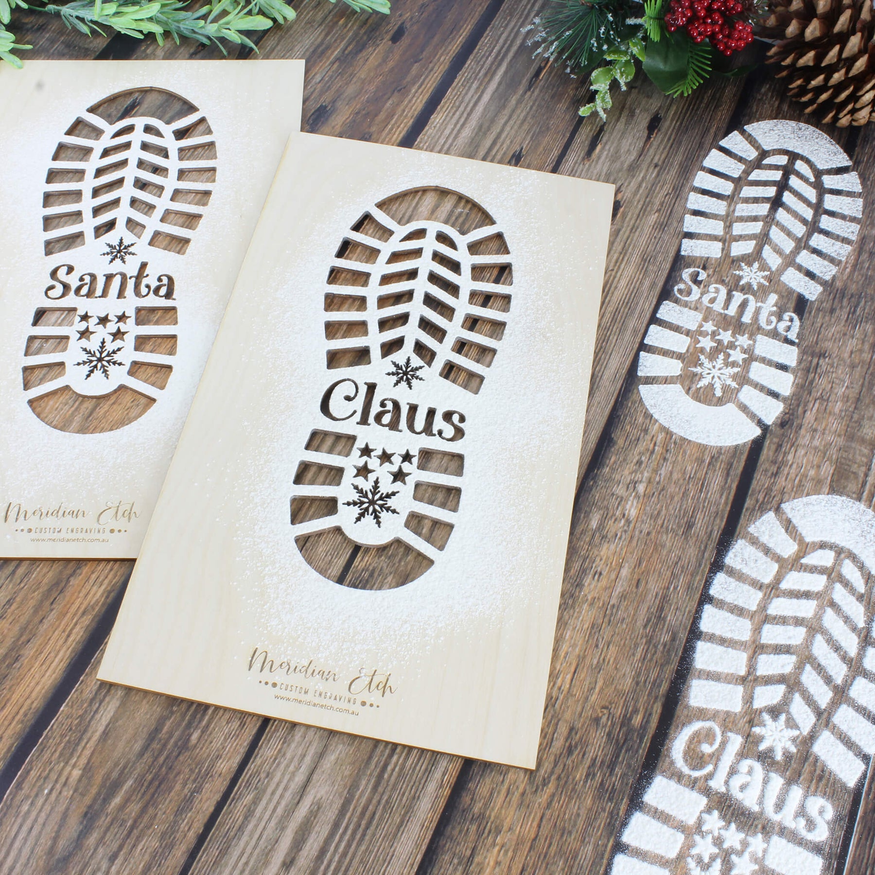 Santa Tracks - Santa Footprint Stencil – Meridian Etch santa-tracks-santa-footprint-stencil-meridian-etch