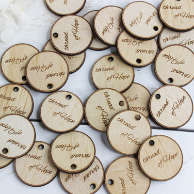 Wooden engraved business tags