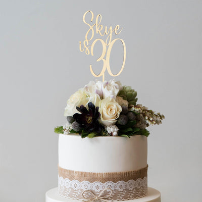 'Name' is 'Age' - Wooden Topper