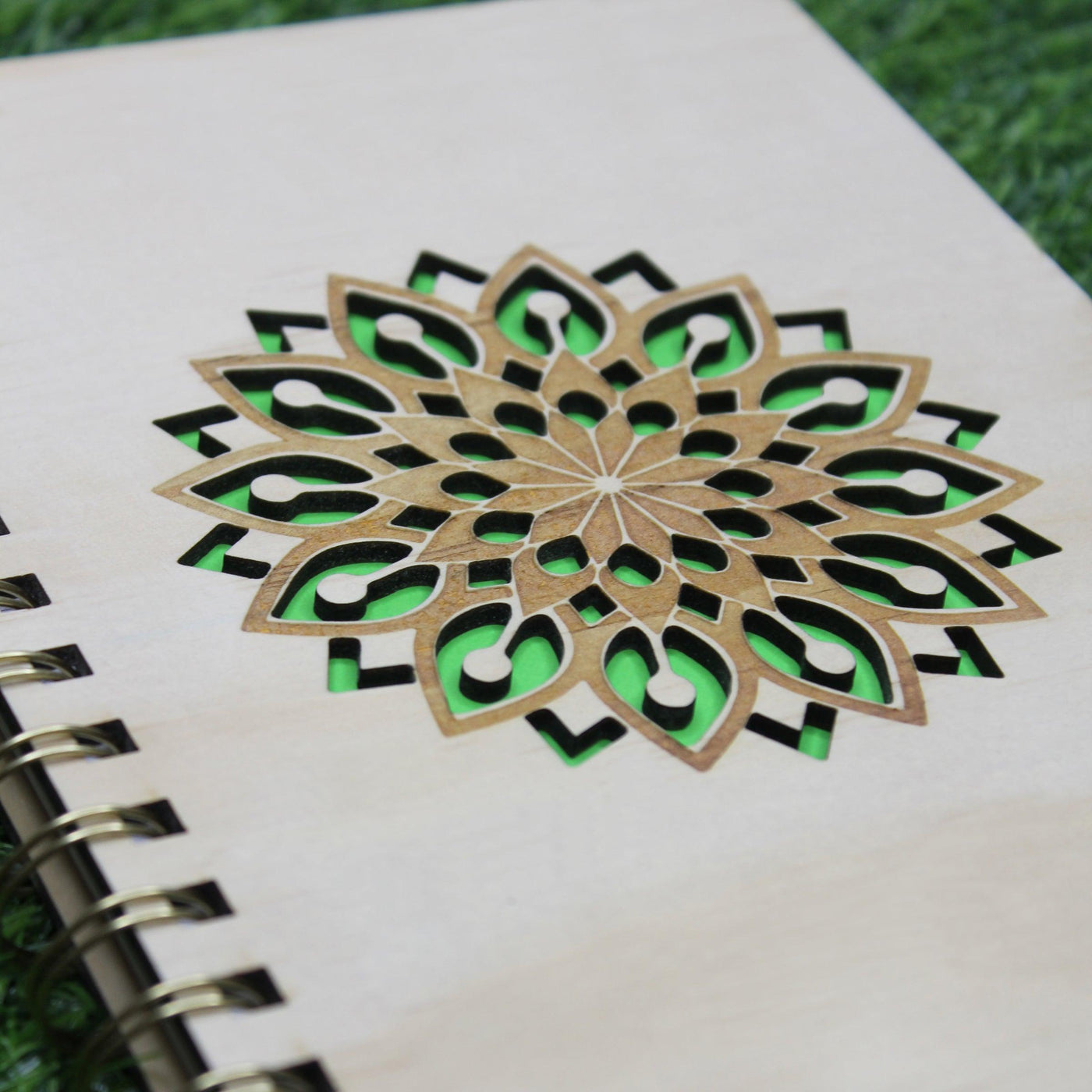 Personalised Wooden Notebook - Flower